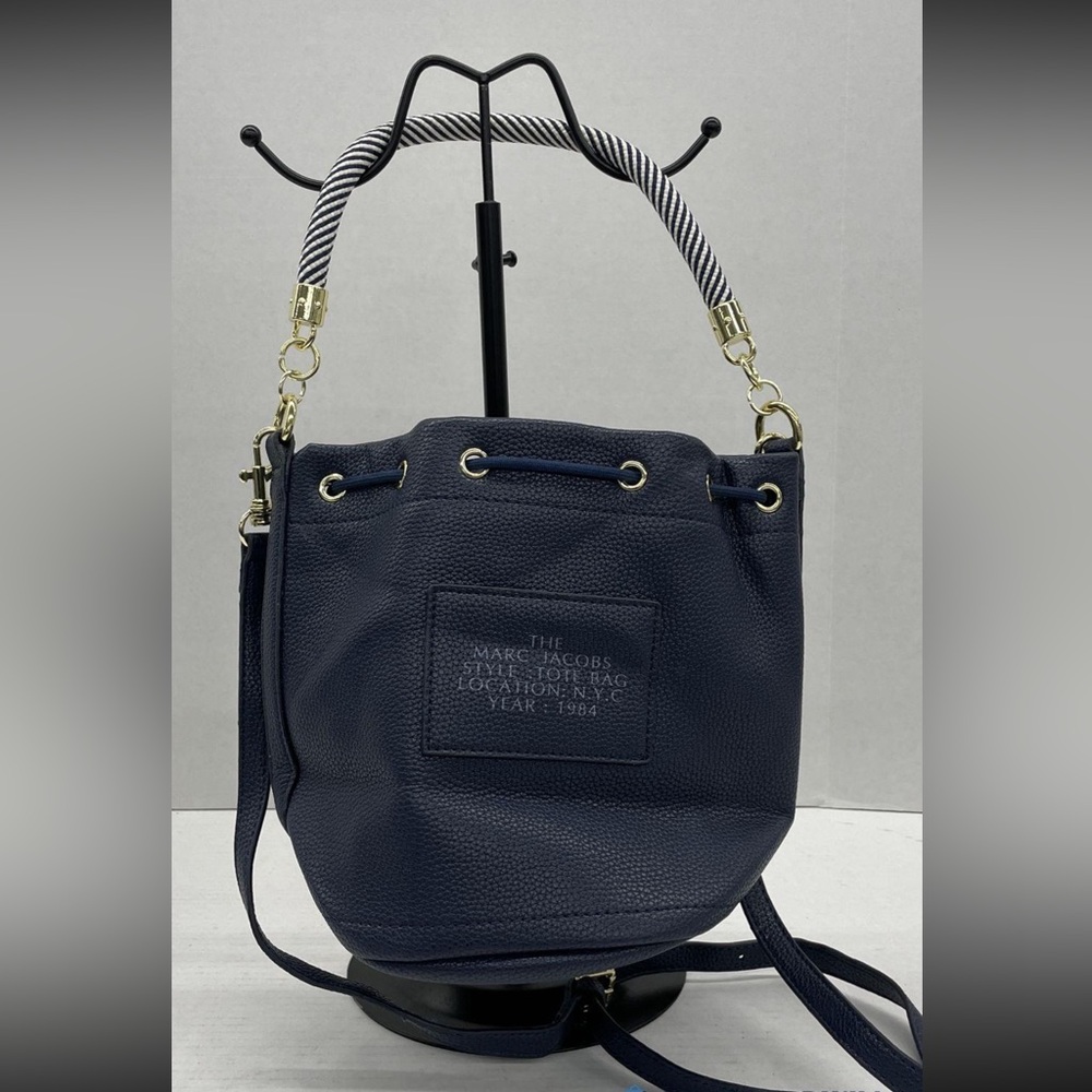 Marc Jacobs Bucket & Drawstring Navy Bucket Bag - Picture 2 of 16